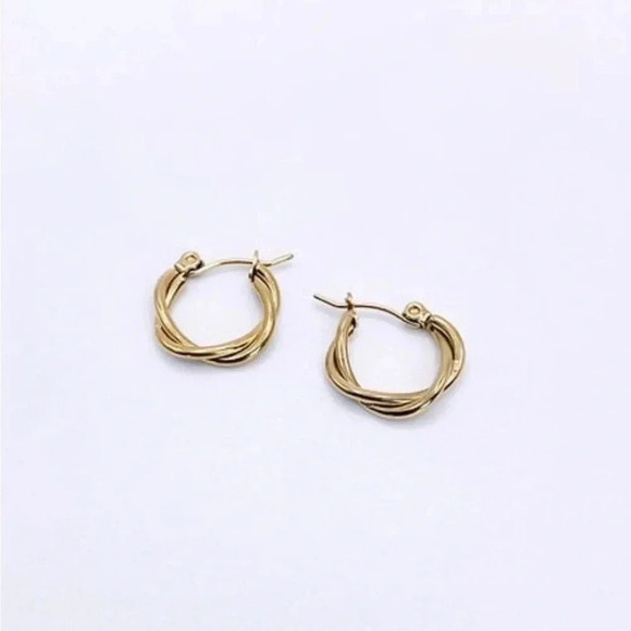Twisted Hoops | 18k Gold Plated - Picture 1 of 4